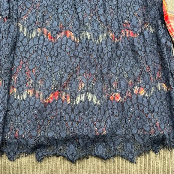 Sundance Lace Back Flannel Size 10 Red Blue Outdoors Casual Women. - Picture 8 of 10